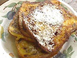Eggnog French Raisin Toast - Christmas in July