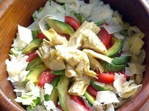 Artichoke, Avocado, Shaved Parmesan Composed Salad Artichoke, Avocado, Shaved Parmesan Composed Salad