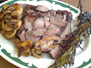 lbroil_done Grilled London Broil with Rosemary, Mushrooms and Shallots