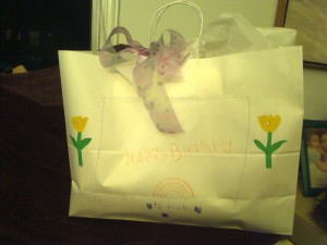 The completed gift bag