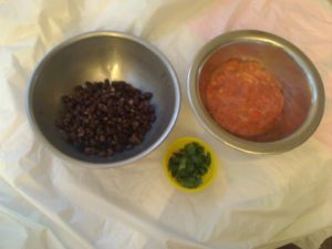 Mis En Place for Black Bean Dip