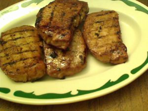 barbecued Asian pork chops