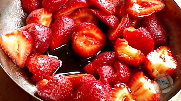 strawberries soaking