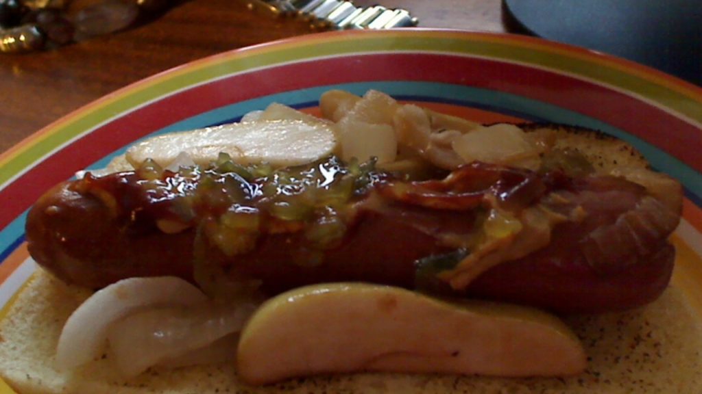 Franks with Apples and Onions