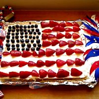 No-bake 4th of July tort wafer cake