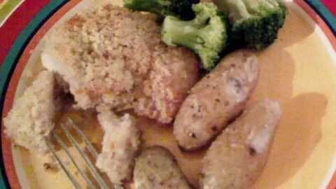 Garlic Parmesan-crusted chicken