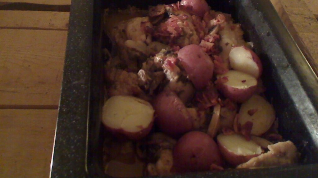 Braised Chicken with Onions and Mushrooms in the Nesco