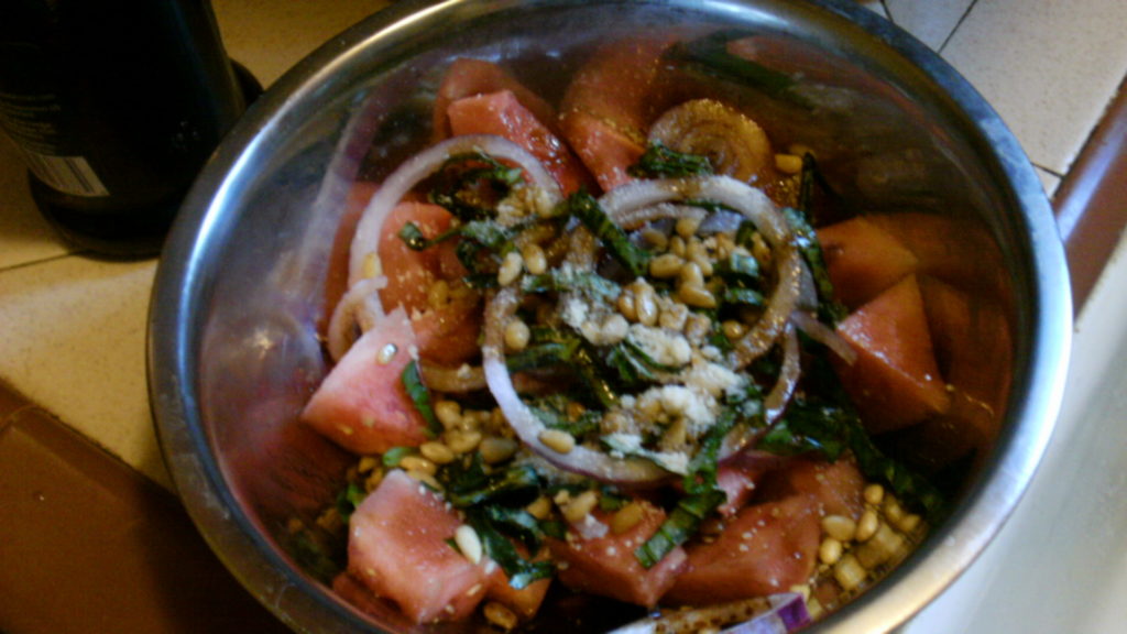 Watermelon Basil Salad