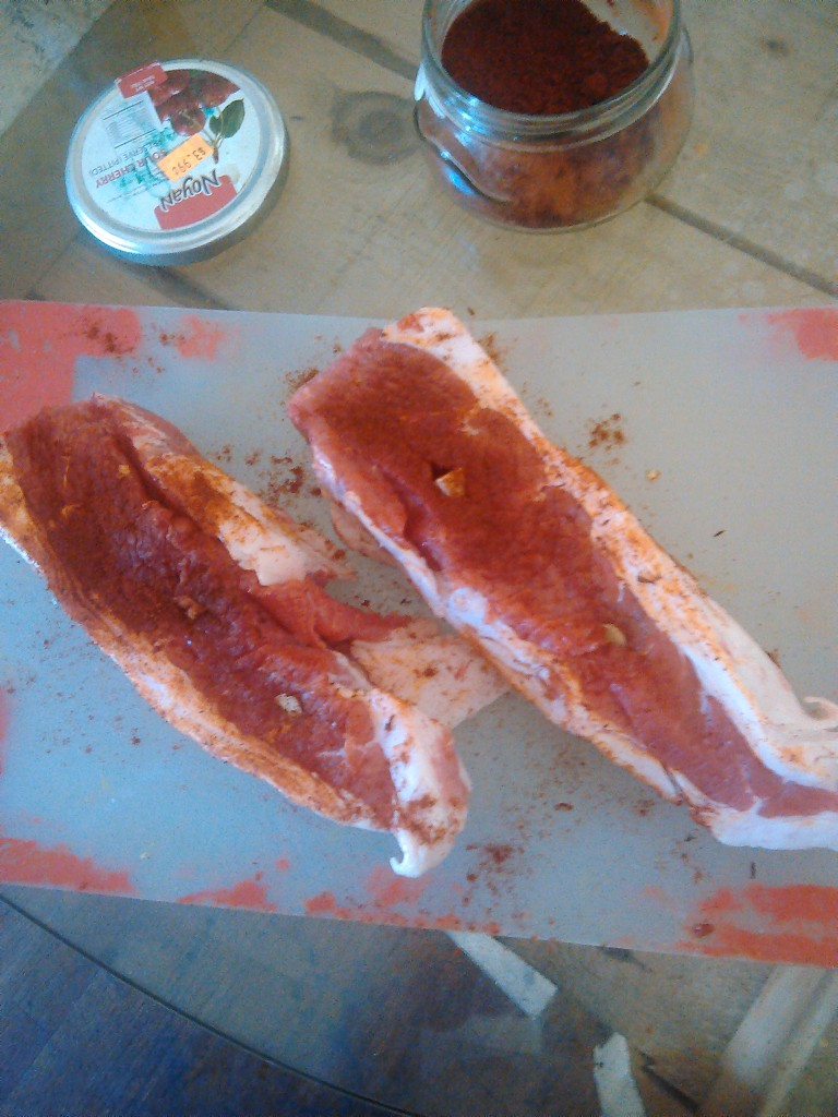 Brisket of Beef in Wine Sauce Mis En Place