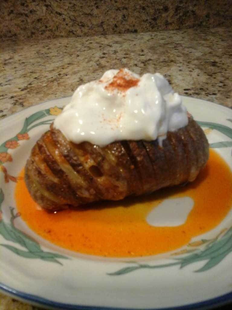 Hasselback Potatoes in the Microwave