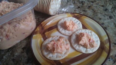 Pimento Cheese Spread and Crackers