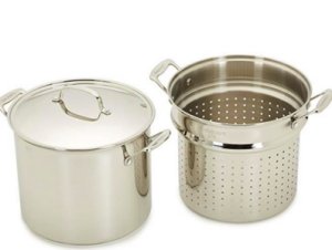 Stock pot with pasta insert