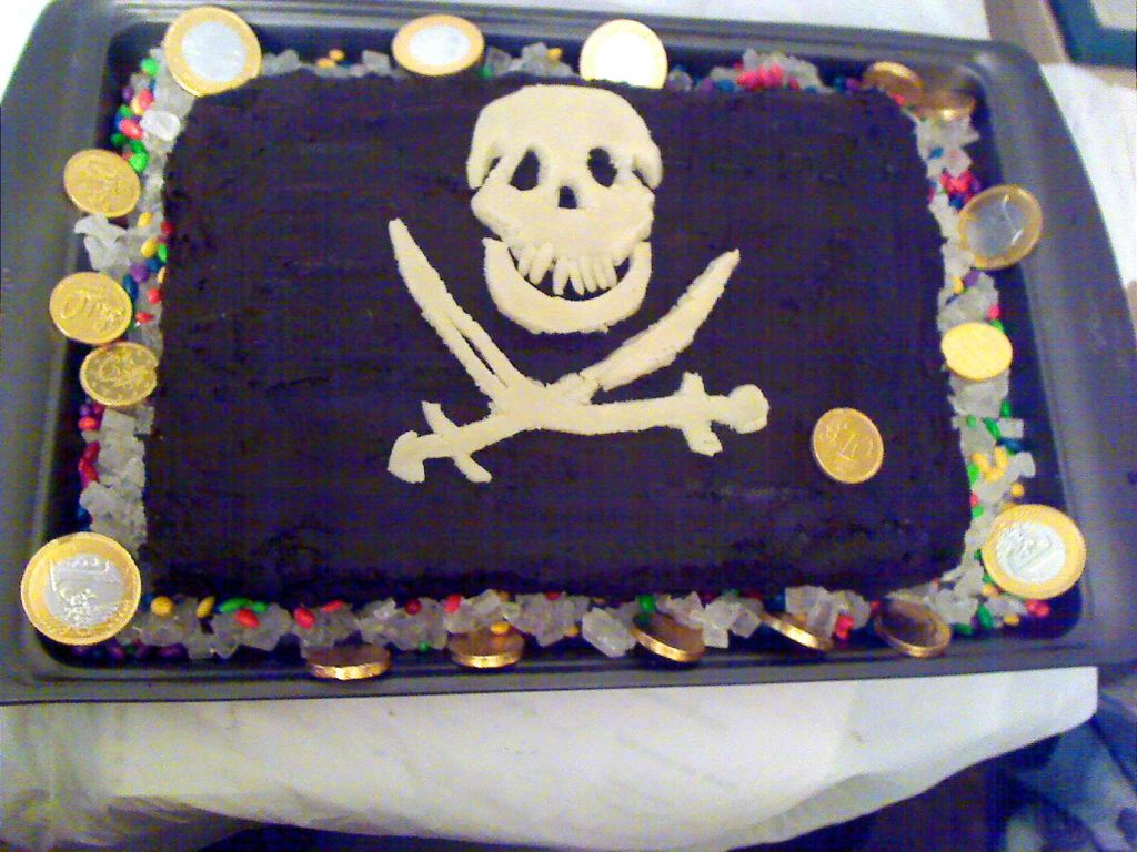 Jolly Roger Pirate Chocolate Cake