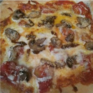 Pizza with Red Sauce and Tomatoes