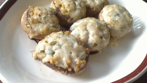 Stuffed Mushrooms in Wine Sauce