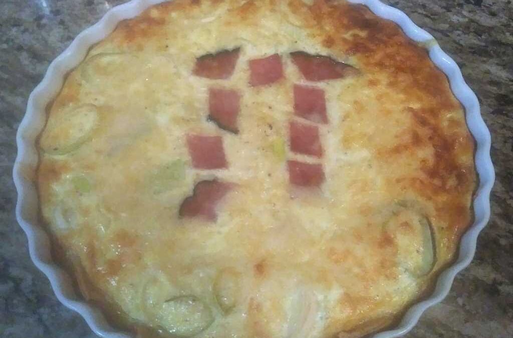 Pi day Ham and Leek Quiche