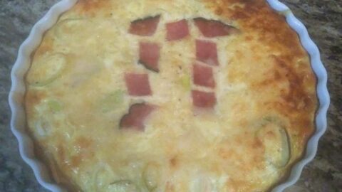 Pi day Ham and Leek Quiche