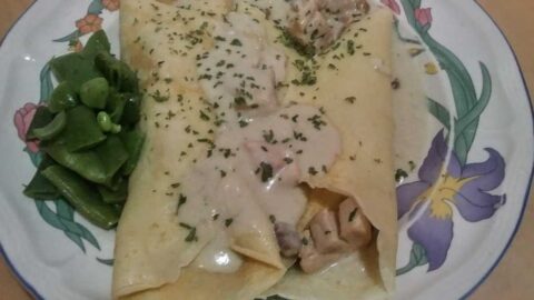 Chicken and Blue Cheese Crepes