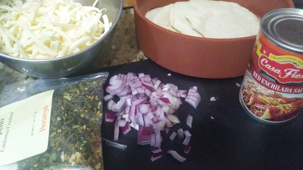 Fresh Tortilla Casserole Mise en Place