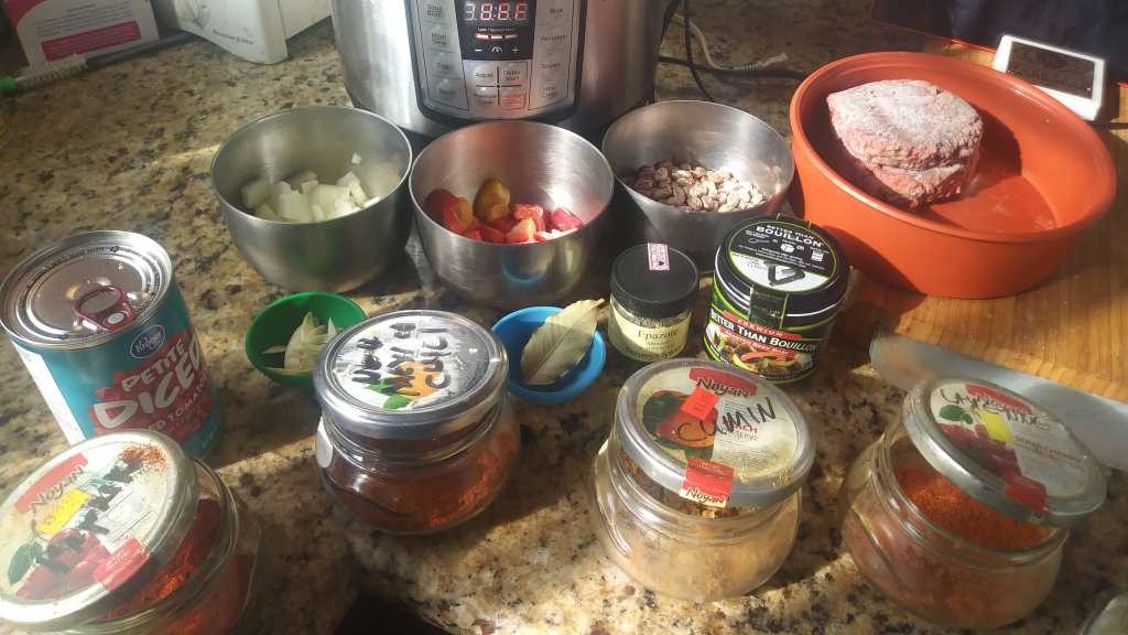 Mise en Place for Instant Pot Chili Con Carne