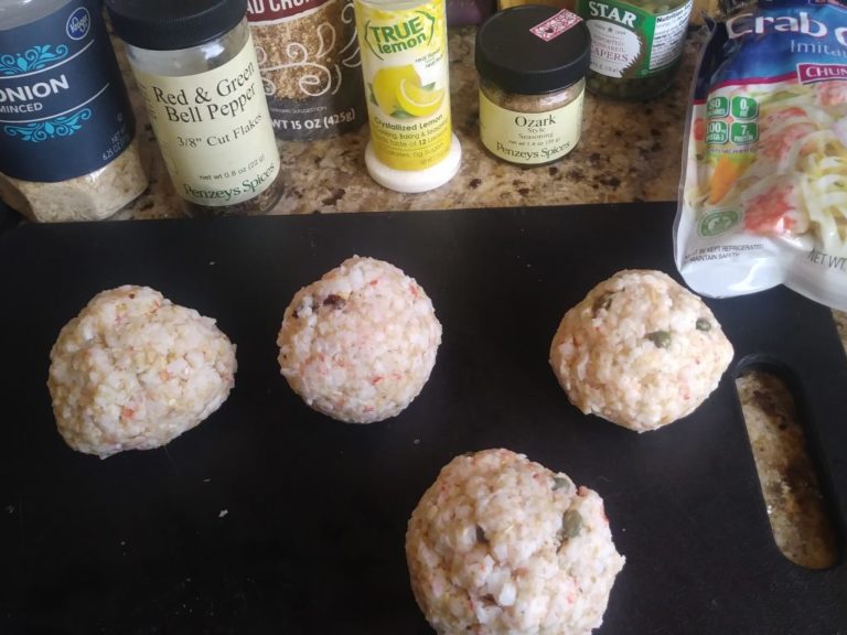 Crab Balls Mise En Place