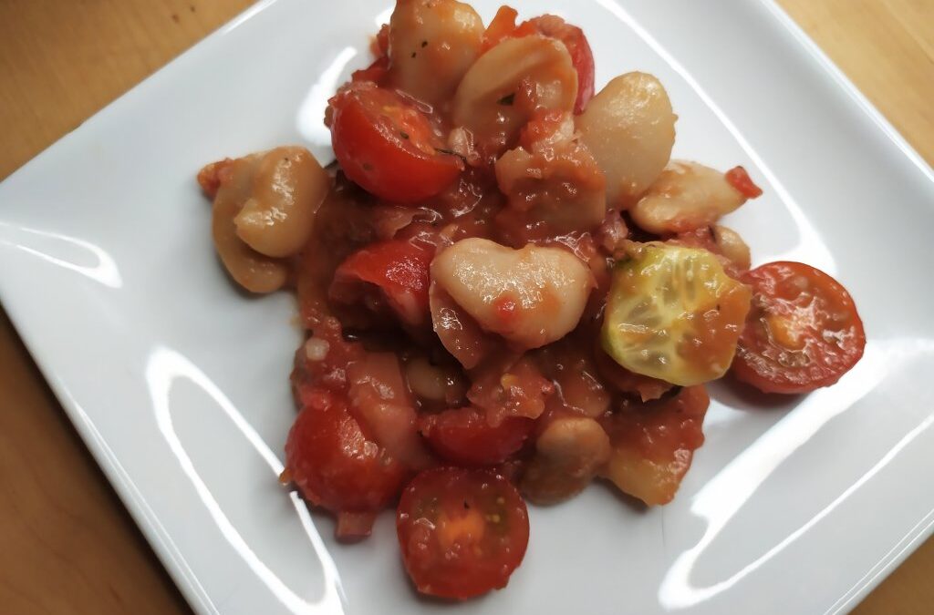 Giant Beans in Tomato Sauce Salad