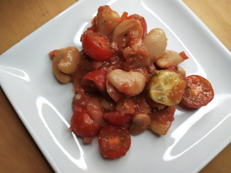 Giant Beans in Tomato Sauce Salad