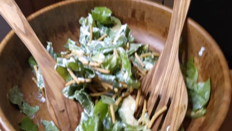 Salad with Blue Cheese Dressing