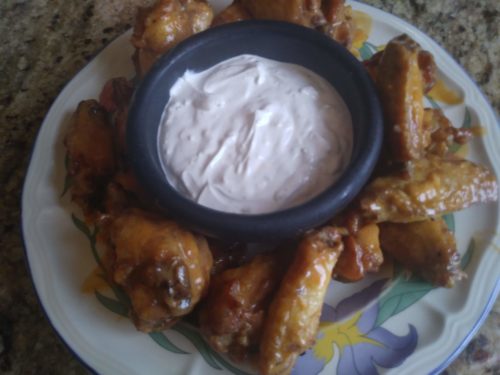 Authentic Buffalo Wings with Blue Cheese Dressing