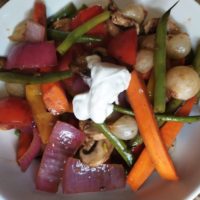 Roasted Vegetables with Balsamic Butter Sauce