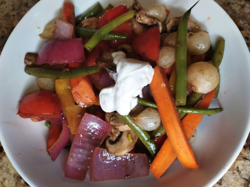 Roasted Vegetables with Balsamic Butter Sauce