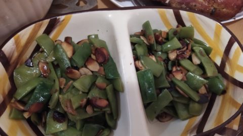 green beans garlic almonds