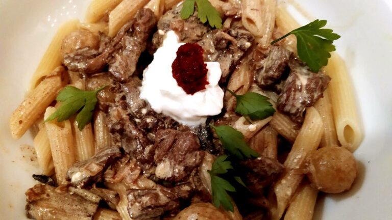 Beef Stroganoff with Flap Meat