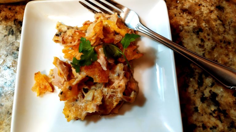 Tuna Casserole with Fresh Mushroom Soup and BBQ Chips