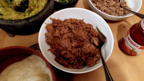 carnitas and all the fixings