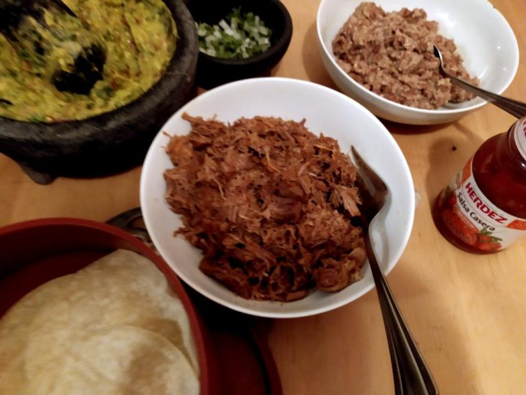 carnitas and all the fixings