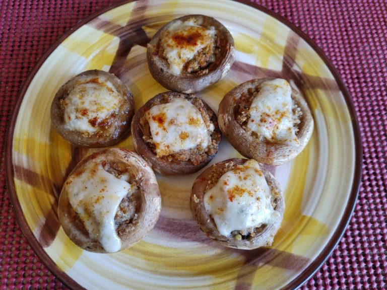 Air Fryer Stuffed Mushrooms