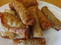 Air-Fried Egg Rolls with Steak, Rice and Cabbage