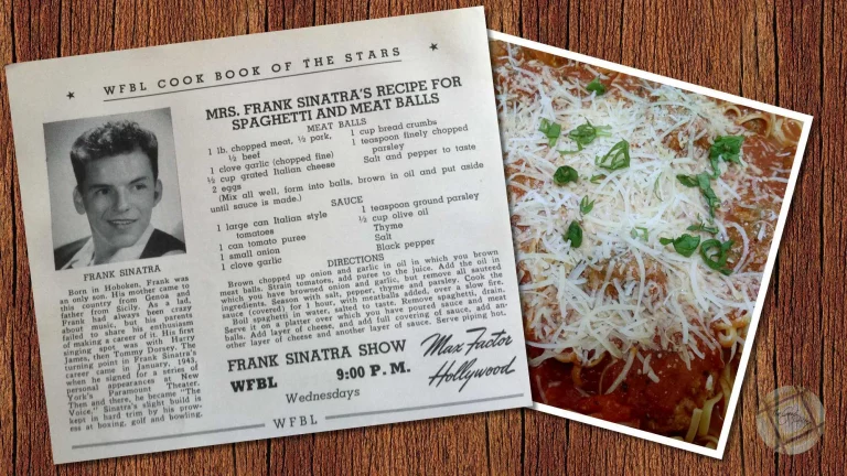 Spaghetti and Nrs Frank Sinatra's meatballs