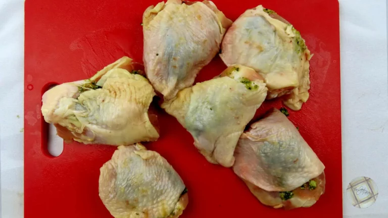 Air Fryer Pesto Stuffed Chicken Thighs