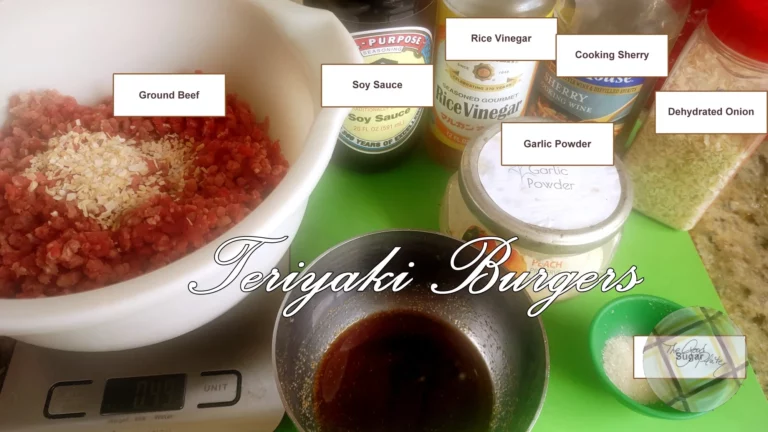 Teriyaki Burger mise en place