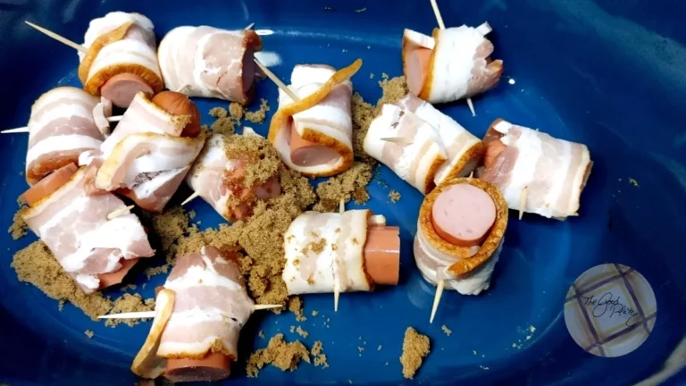 Bacon wrapped brown sugar hotdogs