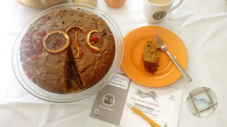 Pumpkin Spice Sourdough Election Day Cake