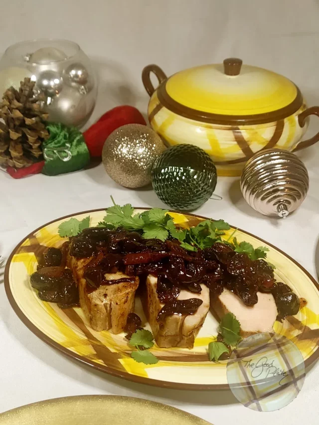 Pork Loin with Cranberry Cherry Reduction