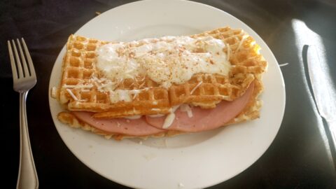 Savory Waffle Croque Monsieur