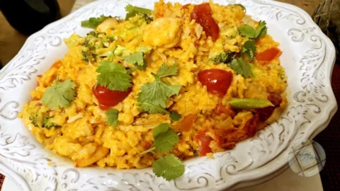 Pimento Cheese Shrimp and Rice