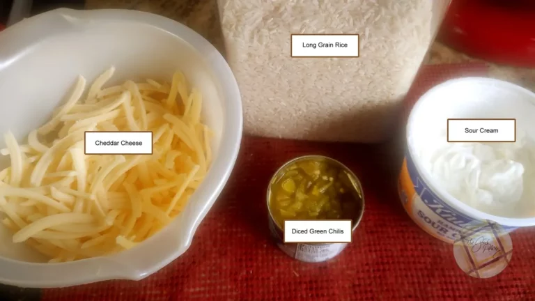 Green Chili Rice Mise En Place