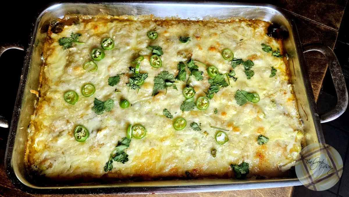 Chili Relleno Shrimp Casserole Tabled