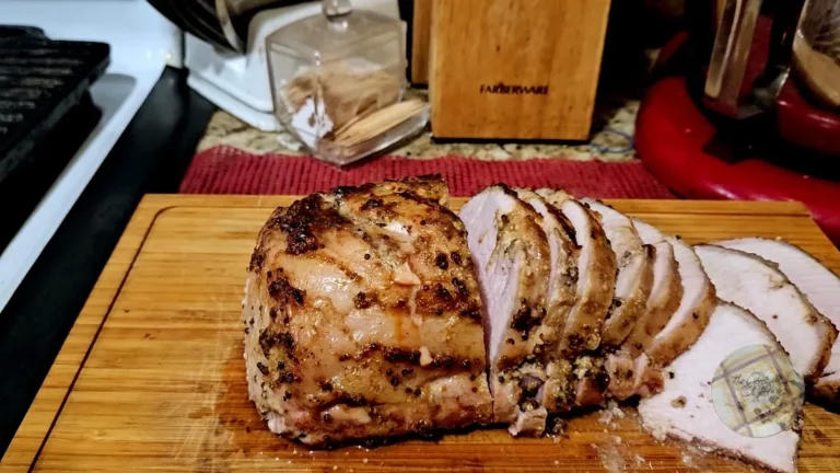 Roasted Balsamic Pork Loin Carved