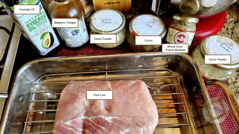 Roasted Balsamic Pork Loin Mise En Place